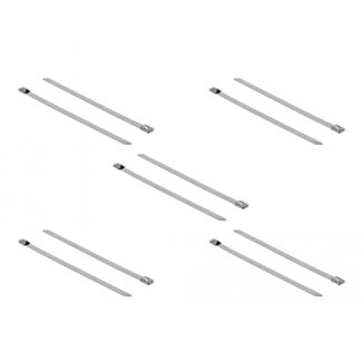 DeLOCK 18775 fascetta Releasable cable tie Acciaio inox 10 pz