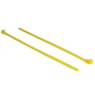 DeLOCK 18761 fascetta Releasable cable tie Nylon Giallo 100 pz
