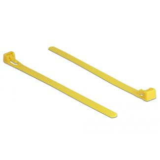 DeLOCK 18760 fascetta Releasable cable tie Nylon Giallo 100 pz