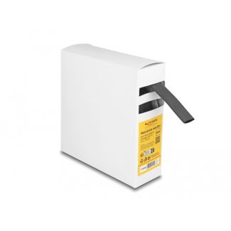 DeLOCK Heat shrink tube Box, with inside adhesive, shrinkage ratio 4:1, 5 m x 12 mm black