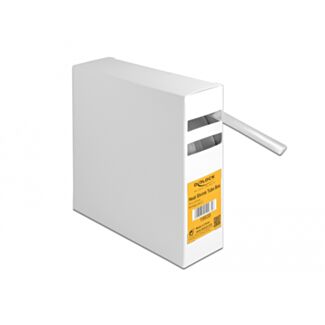 DeLOCK Scatola tubo termoretraibile, Rapporto di restringimento 2:1, 10 m x 9,5 mm trasparente