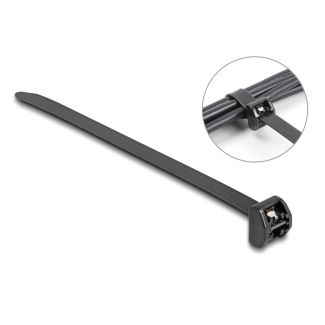 DeLOCK Fascetta con linguetta metallica L 457 x L 12,7 mm 10 pezzi nero