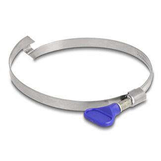 DeLOCK Fascetta stringitubo a farfalla in acciaio inox 400 con ponte per mancini 80 - 100 mm 5 pezzi