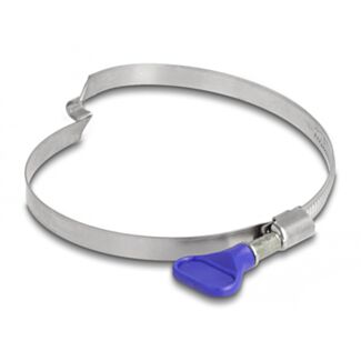 DeLOCK Fascetta stringitubo a farfalla in acciaio inox 400 con ponte a destra 80 - 100 mm 5 pezzi