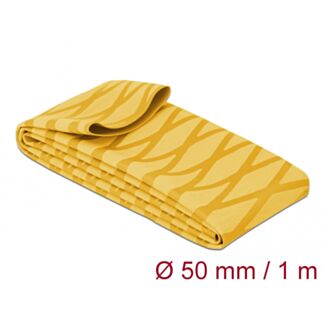 DeLOCK Tubo termorestringente X-pattern antiscivolo 1 m x 50 mm giallo