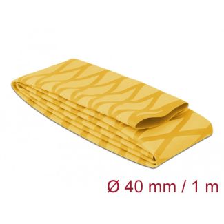 DeLOCK Heat Shrink Tube X-pattern non-slip 1 m x 40 mm yellow
