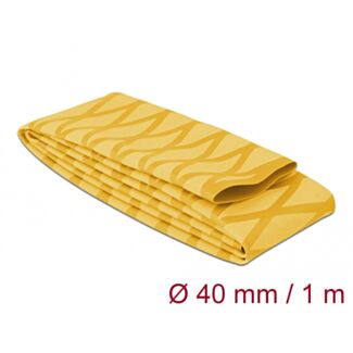 DeLOCK Tubo termorestringente X-pattern antiscivolo 1 m x 40 mm giallo