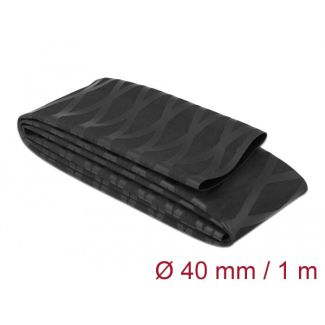 DeLOCK Heat Shrink Tube X-pattern non-slip 1 m x 40 mm black