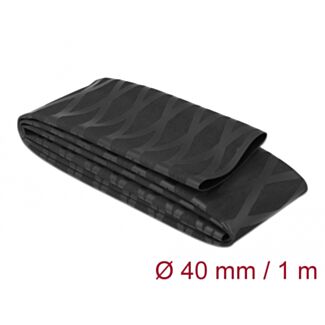 DeLOCK Tubo termorestringente X-pattern antiscivolo 1 m x 40 mm nero