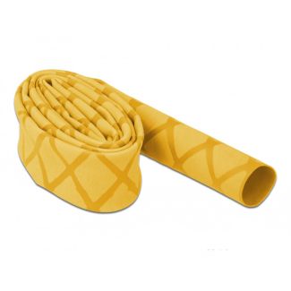DeLOCK Heat Shrink Tube X-pattern non-slip 1 m x 15 mm yellow