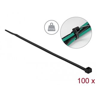 DeLOCK Fascetta ad alta resistenza L 200 x L 4,8 mm nero 100 pezzi