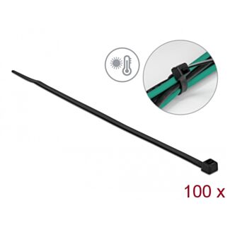DeLOCK Fascetta resistente al caldo L 200 x L 4,8 mm nero 100 pezzi