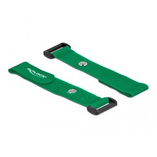 DeLOCK Fascetta per cavi a strappo con gancio e occhiello di fissaggio L 190 x L 25 mm verde 5 pezzi