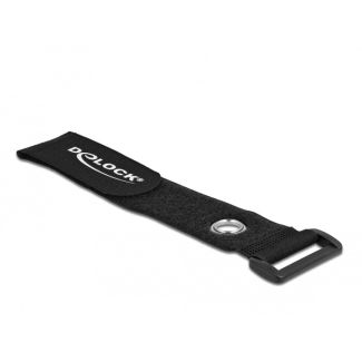 DeLOCK Fascetta per cavi a strappo con gancio e occhiello di fissaggio L 190 x L 25 mm nero 5 pezzi