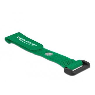 DeLOCK Fascetta per cavi a strappo con gancio e occhiello di fissaggio L 150 x L 20 mm verde 5 pezzi