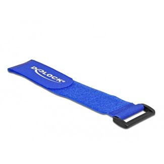 DeLOCK Fascetta a strappo per cavi con occhiello L 280 x L 38 mm blu 3 pezzi
