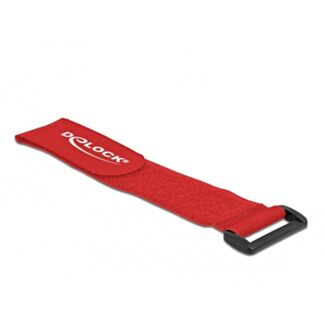 DeLOCK Fascetta a strappo per cavi con occhiello L 280 x L 38 mm rosso 3 pezzi