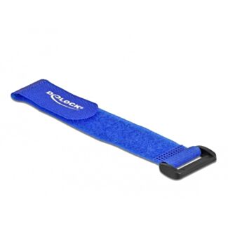 DeLOCK Fascetta a strappo per cavi con occhiello L 190 x L 25 mm blu 5 pezzi