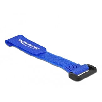 DeLOCK Fascetta a strappo per cavi con occhiello L 150 x L 20 mm blu 5 pezzi