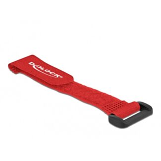 DeLOCK Fascetta a strappo per cavi con occhiello L 150 x L 20 mm rosso 5 pezzi
