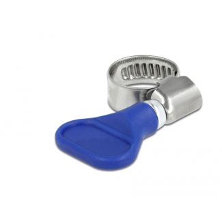 DeLOCK Fascetta stringitubo a farfalla in acciaio inox 400 SS 10 - 16 mm 5 pezzi blu