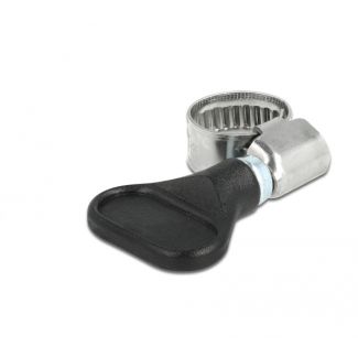 DeLOCK Fascetta stringitubo a farfalla in acciaio inox 400 SS 8 - 12 mm 5 pezzi nero