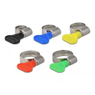 DeLOCK Butterfly Hose Clamp Set 10 pieces assorted colours