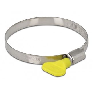 DeLOCK Butterfly Hose Clamp 60 - 80 mm 10 pieces yellow