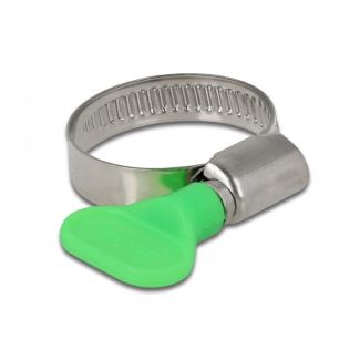 DeLOCK Butterfly Hose Clamp 22 - 32 mm 10 pieces green