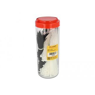 DeLOCK Scatola assortimento fascette da 500 pezzi bianco/nero