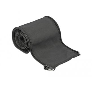 DeLOCK Manicotto intrecciato con cerniera lampo 2 m x 35 mm nero