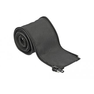 DeLOCK Manicotto intrecciato con cerniera lampo 2 m x 25 mm nero