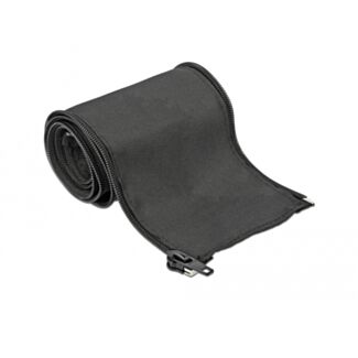 DeLOCK Manicotto intrecciato con cerniera lampo 1 m x 35 mm nero