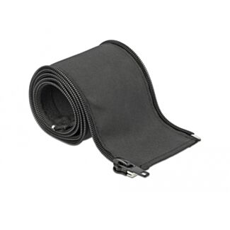 DeLOCK Manicotto intrecciato con cerniera lampo 1 m x 25 mm nero