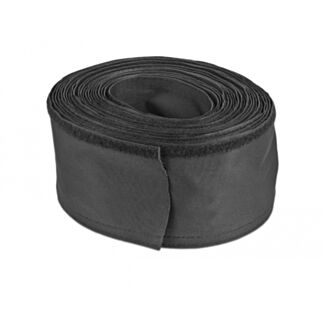 DeLOCK Manicotto intrecciato con chiusura a strappo resistente al calore da 10 m x 30 mm nero