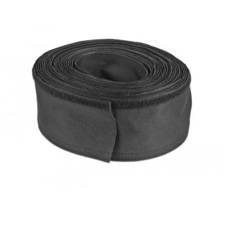 DeLOCK Woven Sleeve with Hook-and-Loop Fastener heat-resistant 10 m x 20 mm black
