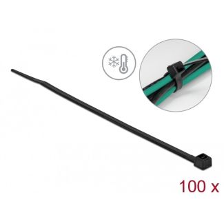 DeLOCK Cable tie cold resistant L 150 x W 3.6 mm black 100 pieces