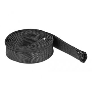 DeLOCK Manicotto intrecciato con cerniera lampo 2 m x 50 mm nero