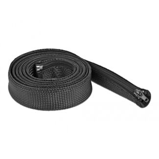 DeLOCK Manicotto intrecciato con cerniera lampo 2 m x 30 mm nero