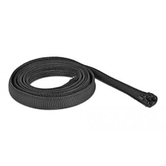 DeLOCK Manicotto intrecciato con cerniera lampo 2 m x 20 mm nero