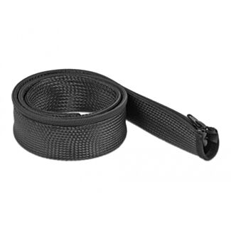 DeLOCK Manicotto intrecciato con cerniera lampo 1 m x 50 mm nero
