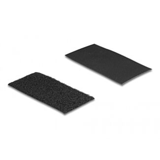 DeLOCK Cuscinetto a strappo autoadesivo L 100 mm x L 50 mm set 10 pezzi nero