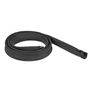 DeLOCK Manicotto intrecciato con cerniera lampo 1 m x 20 mm nero