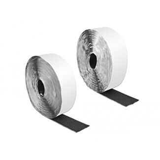 DeLOCK Nastro a strappo autoadesivo con chiusura a strappo L 10 m x P 50 mm nero