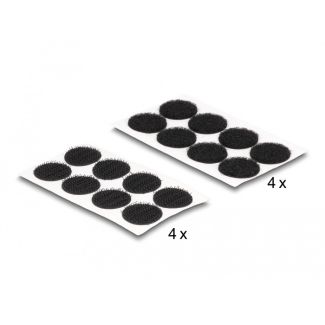 DeLOCK Hook-and-loop dots, round, 64 pieces black