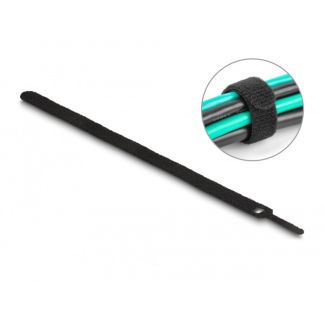 DeLOCK Hook-and-loop cable tie L 300 x W 12 mm black 10 pieces