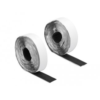 DeLOCK Hook-and-loop tape self-adhesive L 5 m x W 25 mm black