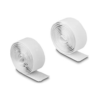 DeLOCK Nastro a strappo autoadesivo con chiusura a strappo L 1 m x P 20 mm bianco
