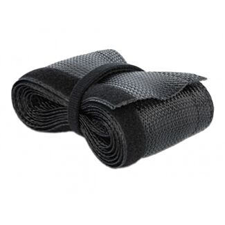 DeLOCK Manicotto intrecciato con gancio e anello di fissaggio da 10 m x 32 mm nero
