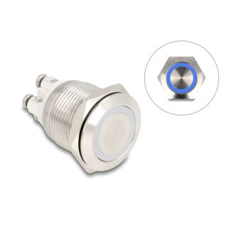 DeLOCK 20980 push-button panel Silver